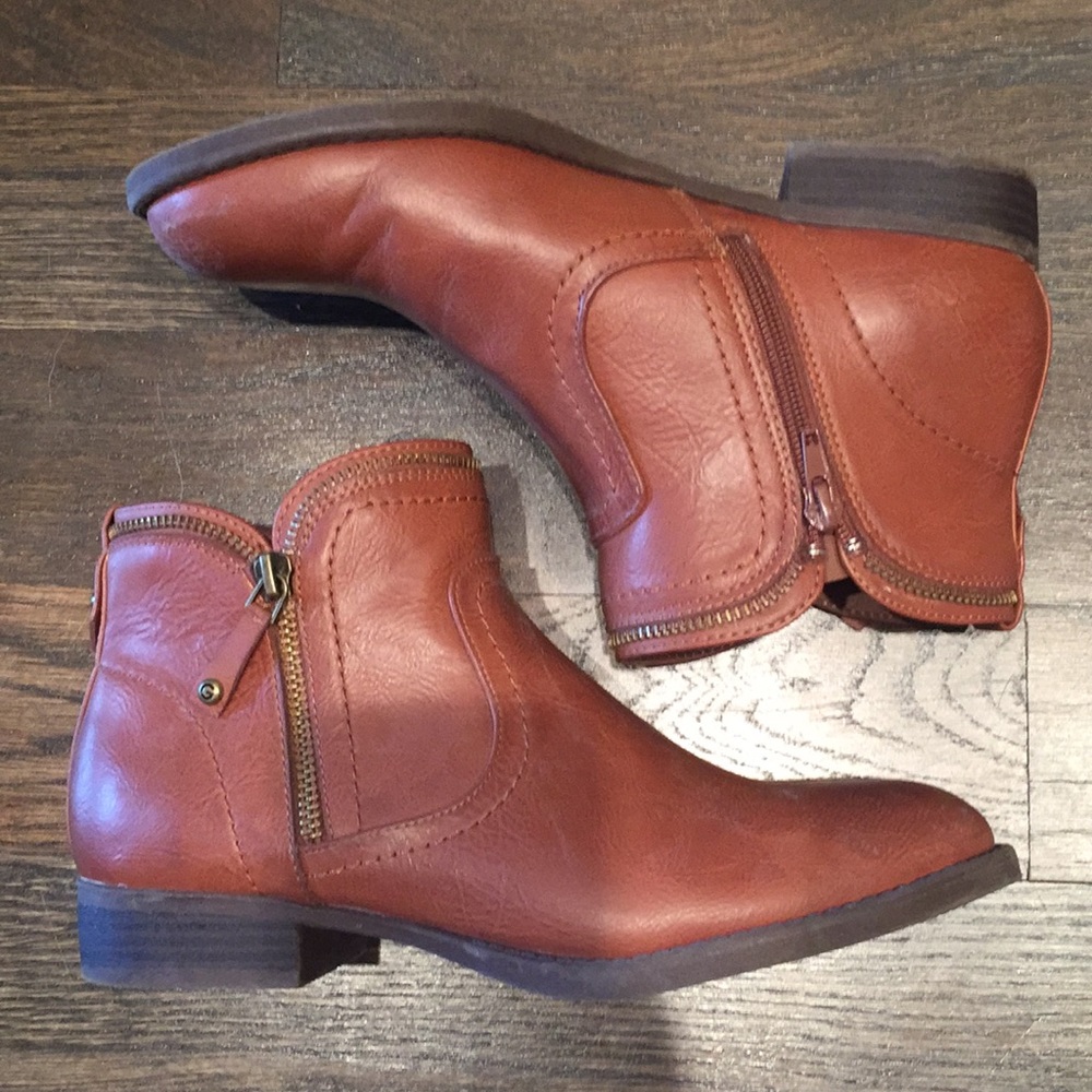 G by Guess Cognac Booties - Size 8